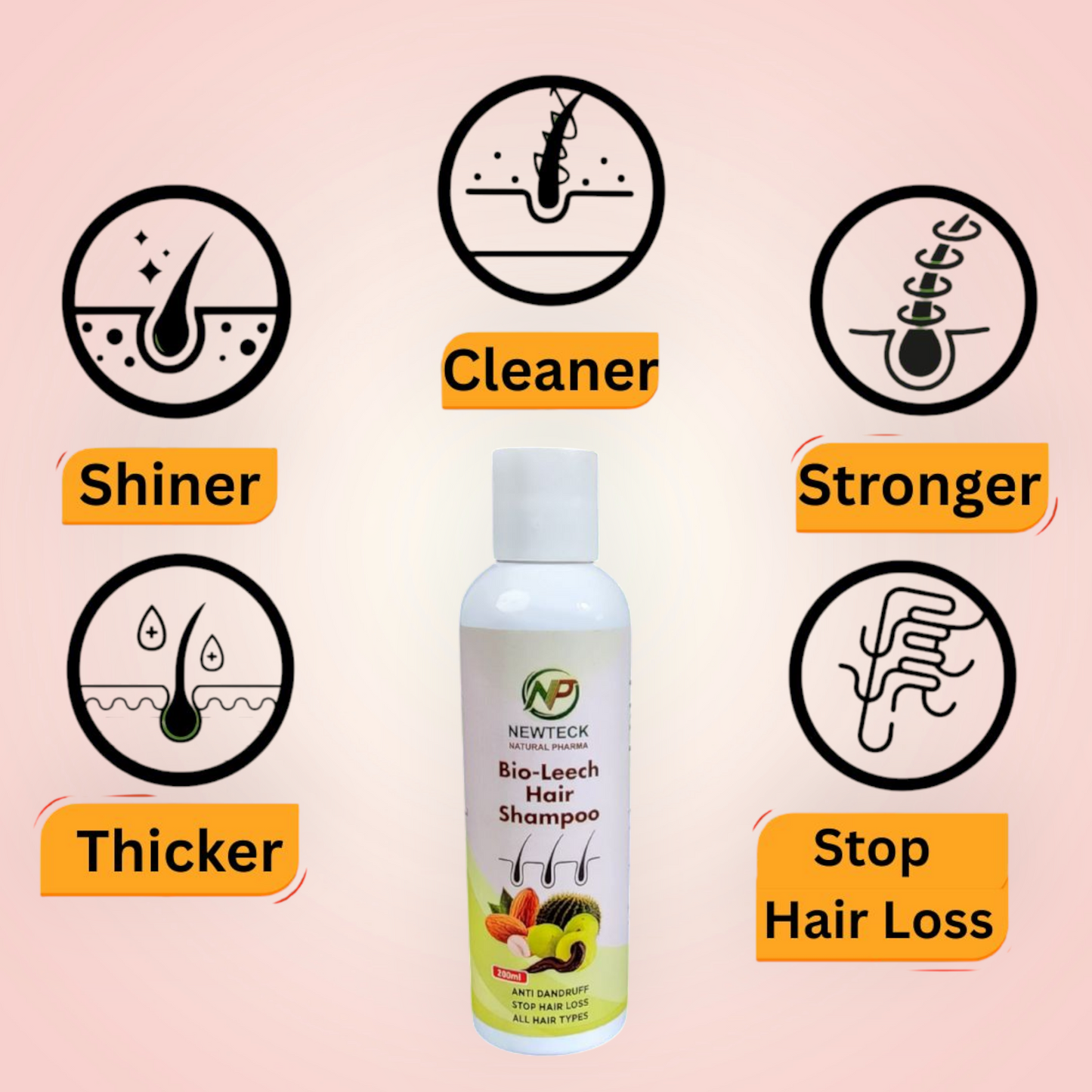 Bio Leech Hair Shampoo Herbal Care with Unani Touch